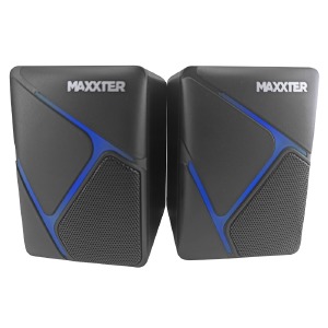 Колонки компьютерные 2.0 Maxxter CSP-U004 RGB черные - фото