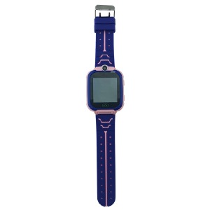Смарт-часы (Smart watch) Q12 детские GPS(LBS)+камера розовые (ip67, SOS) - фото
