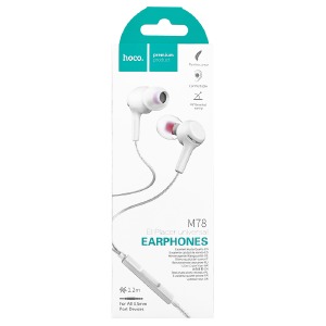 Hands Free 3.5 Hoco M78 белые 1,2м - фото