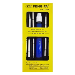 Набор инструментов PENGFA 7339Aa ручка с насадками 10 в1 в чехле - фото