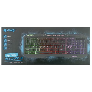 Клавиатура USB с подсветкой Fury Hellfire 2 LED Backlight игровая 104 NFU-1586 черная - фото