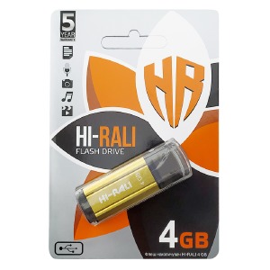 USB 4GB 2.0 Hi-Rali Stark Series золотая - фото