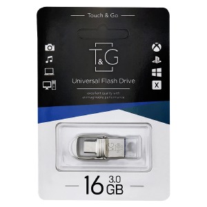 USB 16GB 3.0 T&G 104 USB+Type-C стальная - фото
