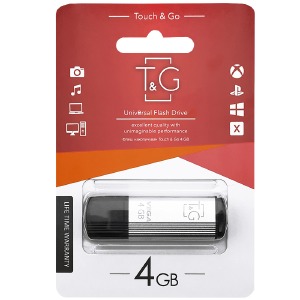 USB 4GB 2.0 T&G 121 Vega series серебряная - фото