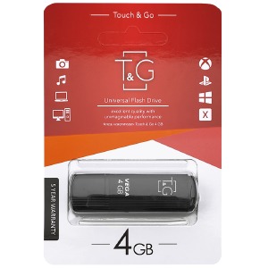 USB 4GB 2.0 T&G 121 Vega series черная - фото