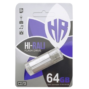 USB 64GB 2.0 Hi-Rali Corsair series серебряная - фото