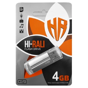 USB 4GB 2.0 Hi-Rali Corsair Series серебряная  - фото