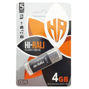 USB 4GB 2.0 Hi-Rali Rocket Series черная - фото