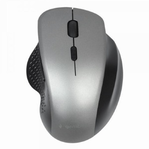Компьютерная мышка беспроводная Gembird MUSW-6B-02-BG 6 кнопок/USB 2.4GHz/800-1600DPI блистер черно-серая - фото