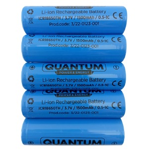 Аккумулятор 18650 Quantium 1500mA бытовой по 5 шт/цена за 1 бат.# - фото