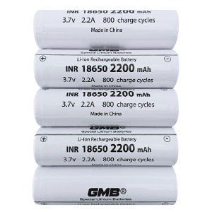 Аккумулятор 18650H GMB INR 2200 mA 3.7v бытовой по 5 шт./цена за 1 бат. - фото