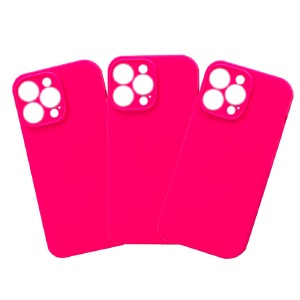 Силикон FULL PROTECTION iPhone 13 Pro "Soft touch" Original Hot pink (без лого) - фото