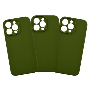 Силикон FULL PROTECTION iPhone 14 Pro Max "Soft touch" Original Army green (45) лого - фото