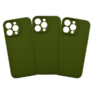 Накладка FULL PROTECTION iPhone 14 Pro "Soft touch" Original Army green (45) лого  - фото