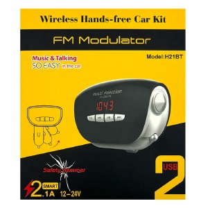 FM модулятор H21 2USB+MicroSD Bluetooth черный - фото