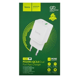Блочек USB Hoco N28 PD20W + QC3.0 белый - фото