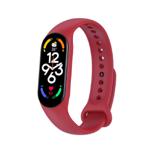 Ремешок для фитнесс браслета Mi Band 8/9 цветной однотонный бордовый (2) - фото