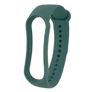 Ремешок для фитнесс браслета Mi Band 8 цветной однотонный серо-зеленый - фото