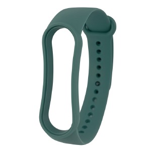Ремешок для фитнесс браслета Mi Band 8/9 цветной однотонный серо-зеленый - фото