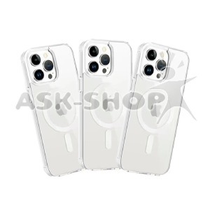 Накладка MagSafe iPhone 14 Plus прозрачный White - фото