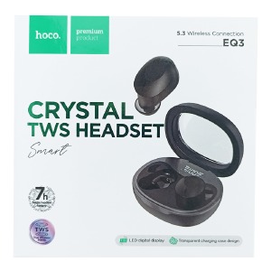 Hands Free Bluetooth Hoco EQ3 TWS/BT5.3/40mAh/300mAh/LED дисплей черные (14) - фото