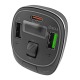 FM модулятор Hoco E76 12-24V/2USB/PD45W/QC3.0/BT5.0/RGB/LCD дисплей черный - фото 1