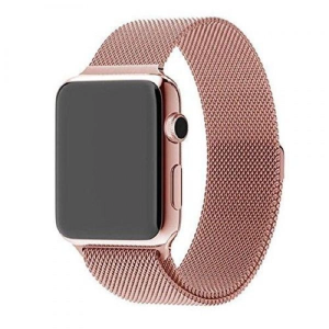 Ремешок для Apple Watch 42/44/45mm Миланская петля розовое золото - фото
