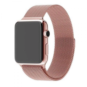 Ремешок для Apple Watch 42/44/45/49mm Миланская петля розовое золото - фото