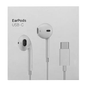 Hands Free Type-C iPhone EarPods (L) вкладыши белые - фото