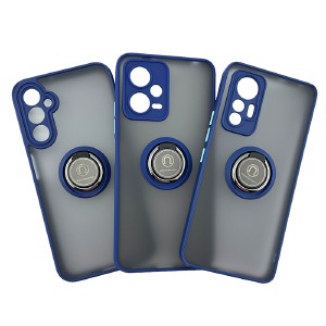 Накладка Goospery Ring iPhone 13 Pro Max синяя - фото