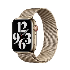 Ремешок для Apple Watch 42/44/45/49mm Миланская петля платина - фото