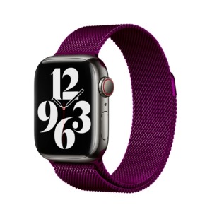 Ремешок для Apple Watch 42/44/45mm Миланская петля фуксия - фото
