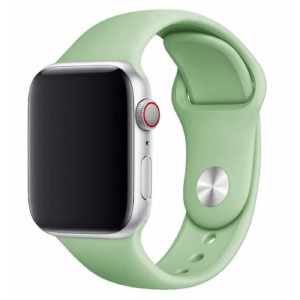 Ремешок для Apple Watch 42/44/45mm силиконовый мятный S - фото