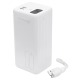 Power bank/Павербанк 50000mA Konfulon A24Q 2USB/22.5W/PD20W (підтримує зарядку навушників/годин-мікрострумів) (input micro18W/Type-C20W) білий - фото 1