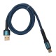 Кабель Type-C Gerlax GD-51TB 6А/SUPER FAST CHARGE тканевой синий 1м - фото 1