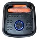Колонка чемодан NDR-1096A Bluetooth 8'х2, 29x28,5x61 см USB/TF/BT/FM/TWS/RGB/пульт/беспроводной микрофон черная - фото 3