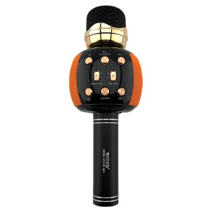 Караоке микрофон WS-2911 mix colour (черный-оранж., черный) - фото