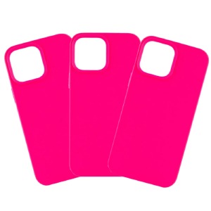 Силикон iPhone 12 Pro Max "Soft touch" Original Hot pink (47) лого - фото