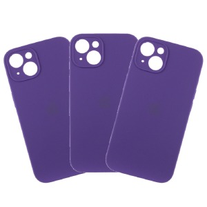 Силикон FULL PROTECTION iPhone 15 "Soft touch" Original Ultra violet (30) лого - фото