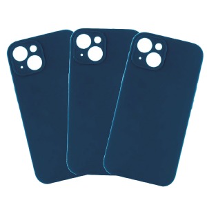 Силикон FULL PROTECTION iPhone 15 "Soft touch" Original Dark blue (36) лого - фото