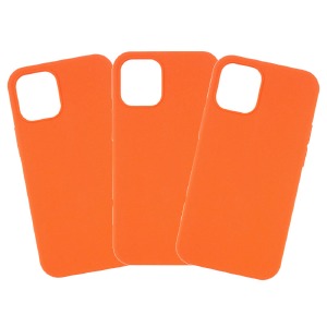 Силикон iPhone 12 Pro Max "Soft touch" Original Apricot (2) лого - фото