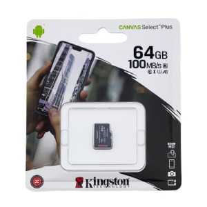 Карта памяти Micro SD 64GB (10) (-adapter) Kingston Canvas Select Plus UHS-I - фото