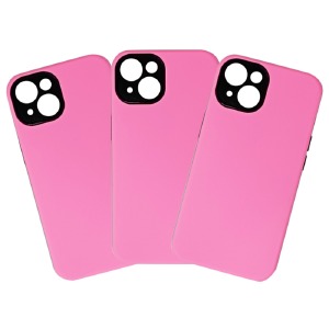 Накладка Colourful Case iPhone 14 розовая - фото