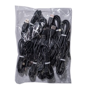 `SET кабелей Type-C Gerlax GD-53T 3А черный силиконовый 1м  в т.у. (10ШТ!!!+1ШТ ПОДАРОК) - фото
