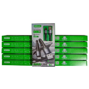 `SET кабелей microUSB Gerlax L13V 6А/QC3.0 тканевой черный 1м (10ШТ!!!+1ШТ ПОДАРОК) - фото