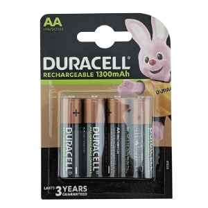Аккумуляторы Duracell AA R6 по 4 шт(пальчиковые) 1300mA/цена за 1 бат. - фото