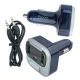 FM модулятор Hoco E75 12-24V/2USB/PD30W/QC3.0/AUX/BT5.0/LCD дисплей темно-синий - фото 1