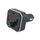 FM модулятор P8 12-24V/2USB/PD20W/BT/RGB/LCD дисплей черный - фото 1