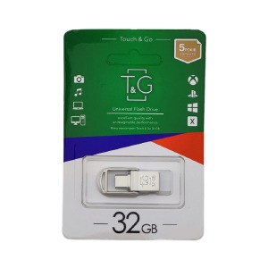 USB 32GB 2.0 T&G 104 USB+Type-C стальная - фото