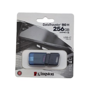 USB 256GB 3.2 Kingston DataTravel 80 M Type-C черно-синяя (ТОЛЬКО Type-C ) - фото